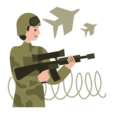 Pessoal do exército  Ilustração