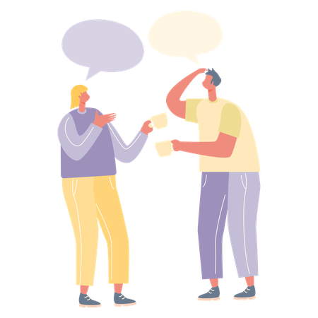 Pessoas conversando entre si  Ilustração