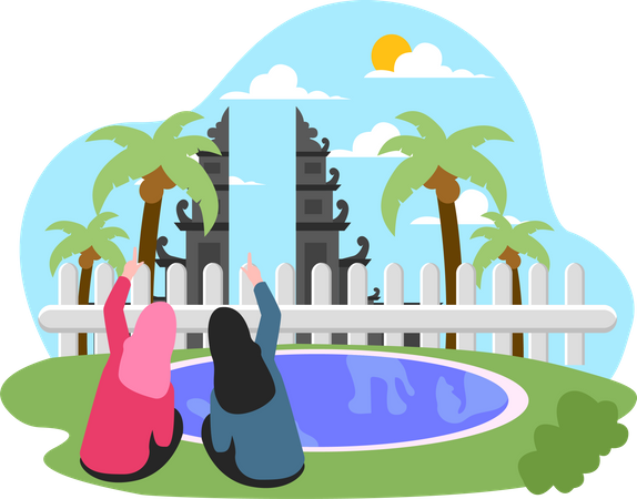 Pessoas de férias  Ilustração