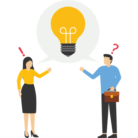 Pessoas de negócios discutindo o problema juntos  Ilustração