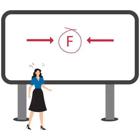 Empresários reprovados em teste de negócios  Ilustração