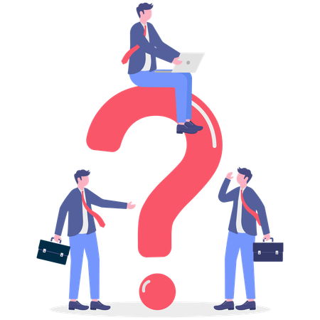 Pessoas de negócios fazendo brainstorming de negócios  Ilustração
