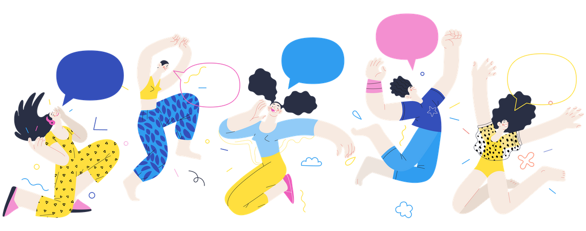 Pessoas felizes  Ilustração