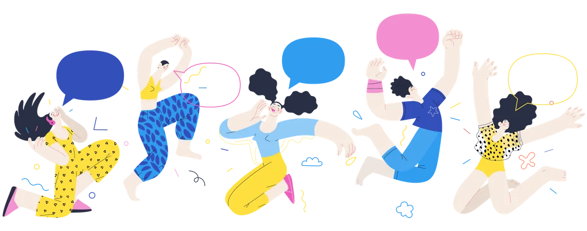 Pessoas felizes  Ilustração