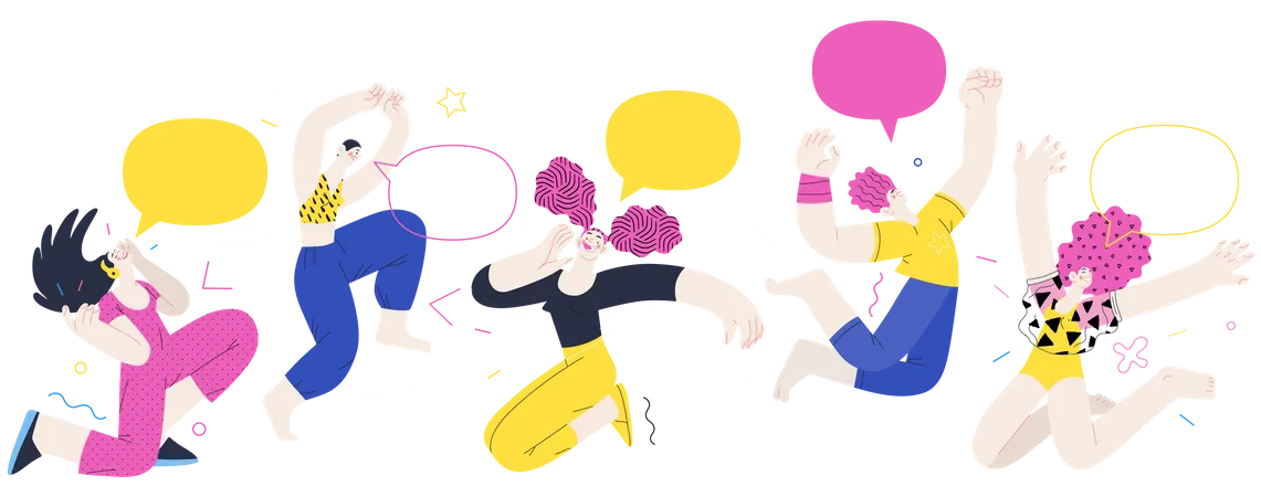 Pessoas felizes  Ilustração