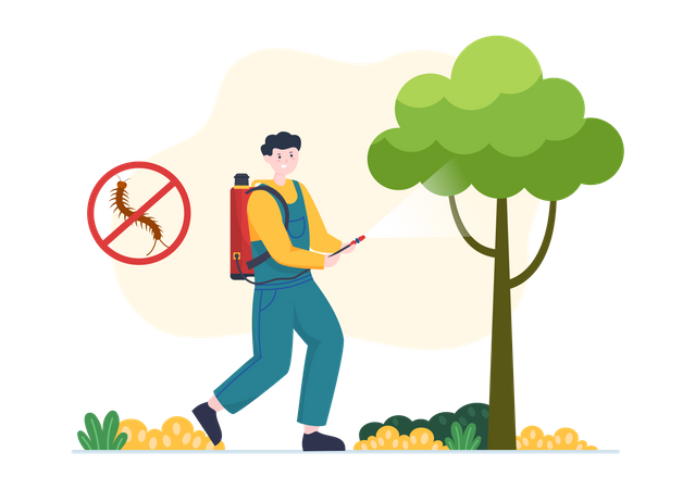 Pest Control For Agriculture  Illustration