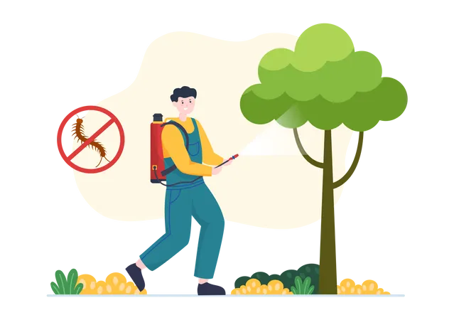 Pest Control For Agriculture  Illustration