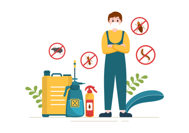Pest Control Service Illustration