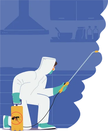 Pest control service  Illustration