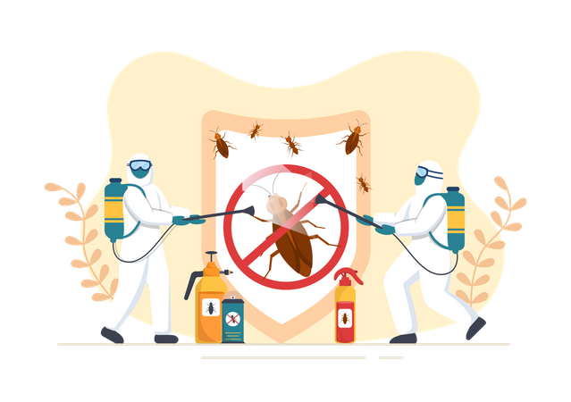 Pest Control Worker  Illustration