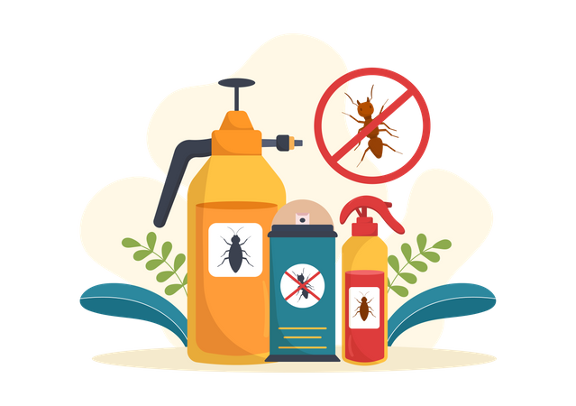 Pesticida para formigas  Ilustração