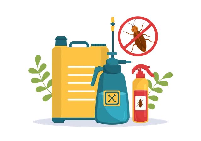 Pesticide For Cockroach Illustration