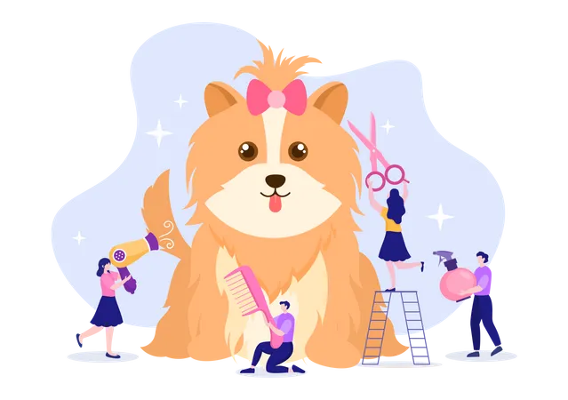 Pet Beauty Salon  Illustration