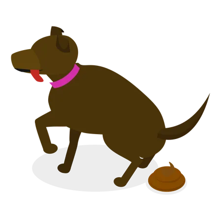 3 D Isometric Flat Vector Illustration Of Pet Care Dog Poo Clean Up Item 6 Illustration