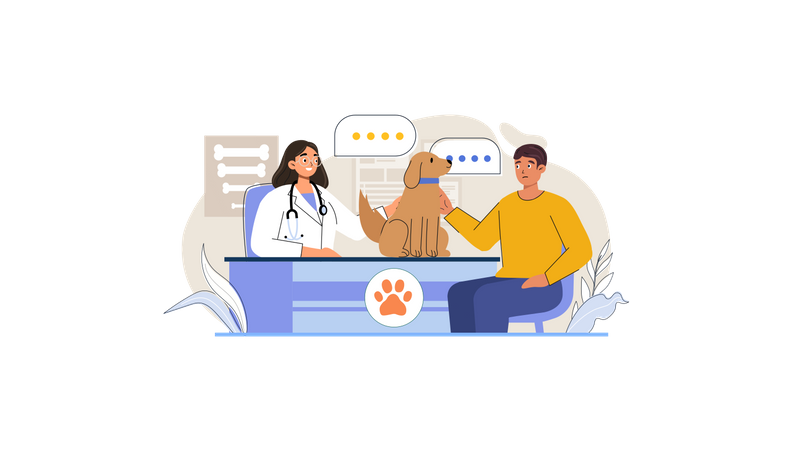 Pet Care Clinic Illustration