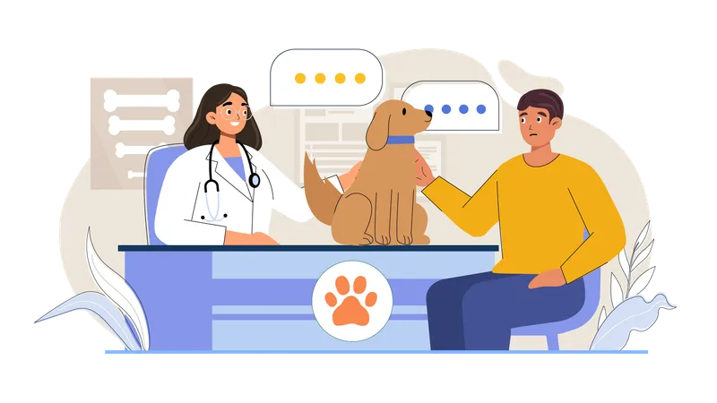 Pet Care Clinic  Illustration