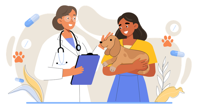 Pet Care Clinic  Illustration