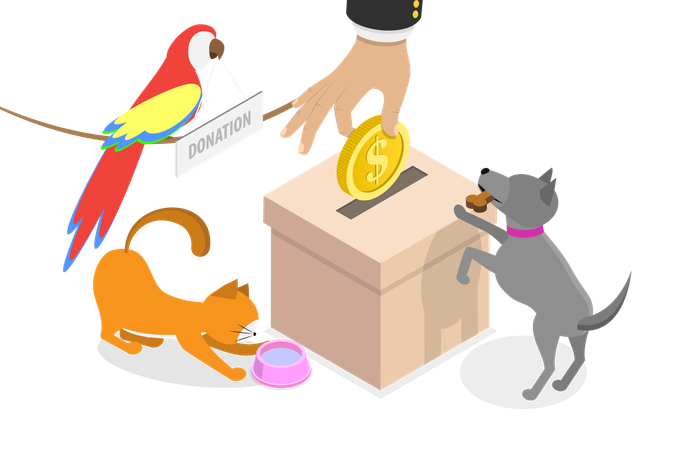 Pet Donation  Illustration