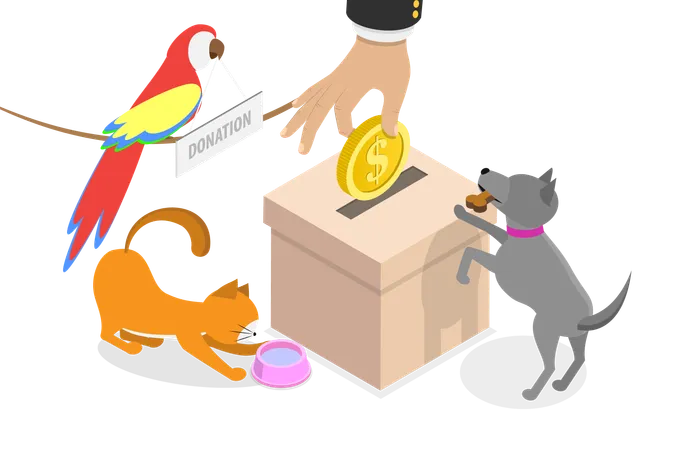 Pet Donation  Illustration