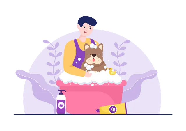 Pet Grooming Service  Illustration