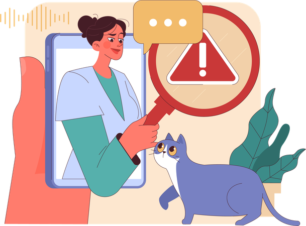 Pet healthcare app  Illustration