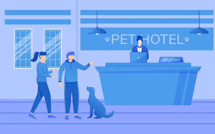 Pet hotel Illustration