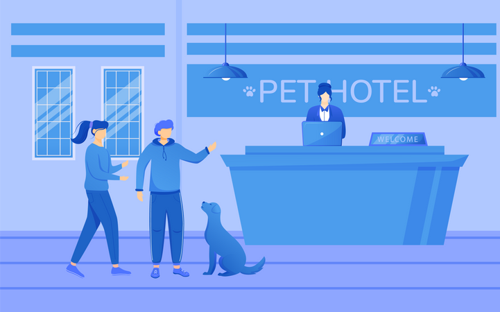 Pet hotel  Illustration