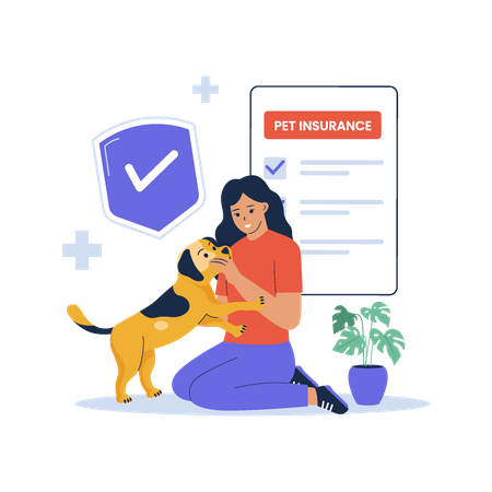 Pet life insurance  Illustration