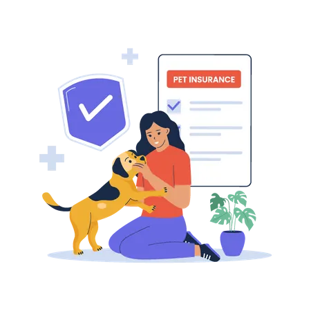 Pet life insurance  Illustration