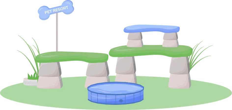 Pet resort  Illustration