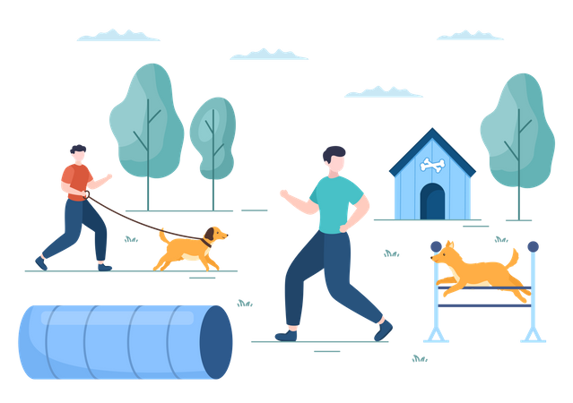 Pet Training Center  Illustration