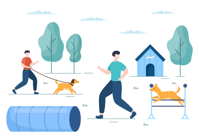 Pet Training Center  Illustration