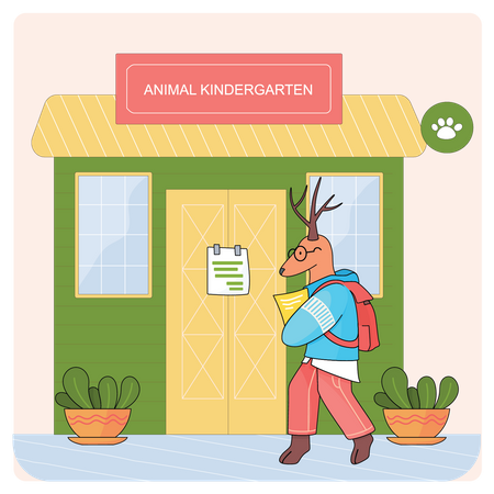 Pet Training School  Illustration