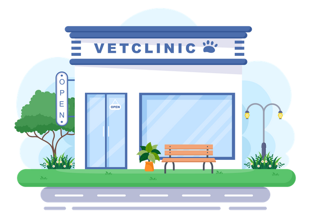 Pet Veterinary Clinic Illustration