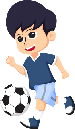 Petit joueur de football  Illustration