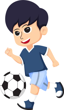 Petit joueur de football  Illustration