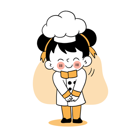 Petite fille chef  Illustration