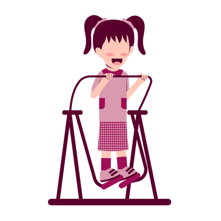 Petite fille faisant de l'exercice  Illustration