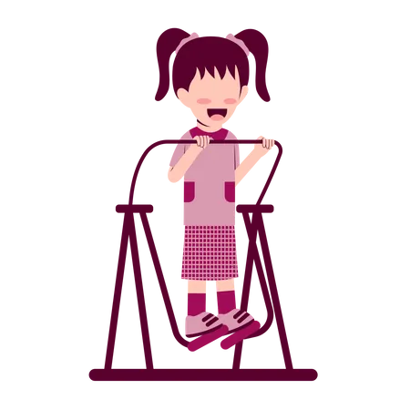 Petite fille faisant de l'exercice  Illustration