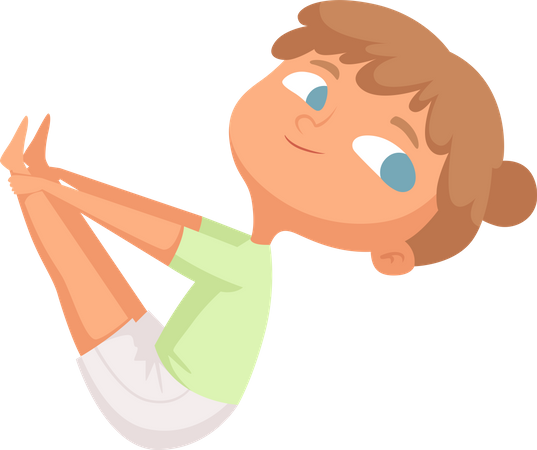 Petite fille faisant du yoga  Illustration