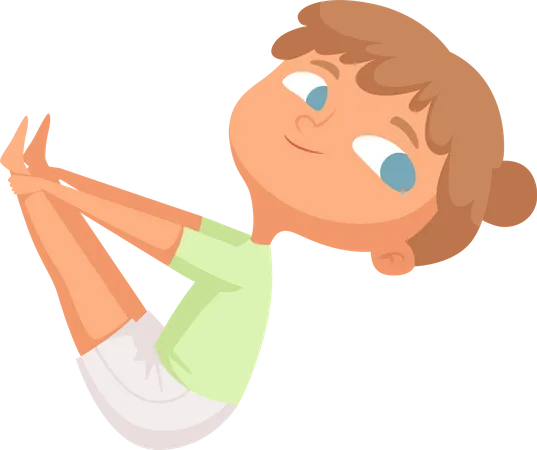 Petite fille faisant du yoga  Illustration