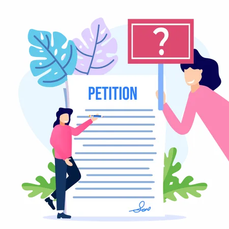 Illustration Vector Graphic Cartoon Character Of Petition Illustration