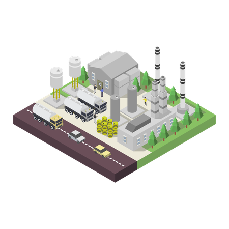 Petrol Plant  Illustration