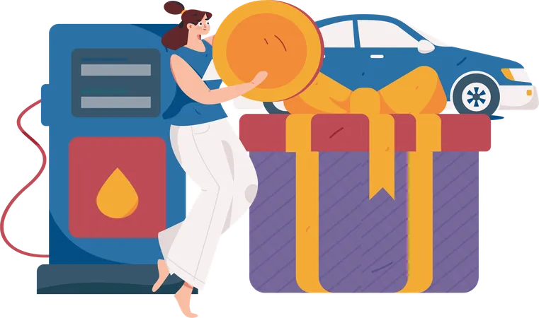 Petrol Station  Illustration