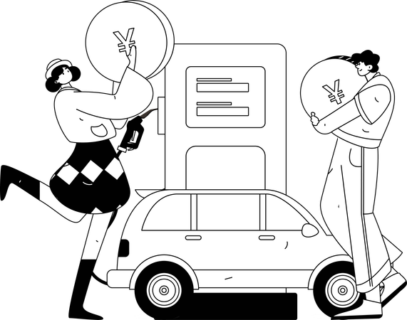 Petrol Station  Illustration