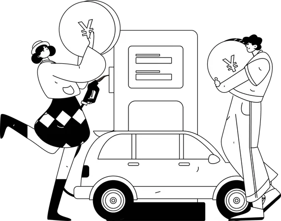 Petrol Station  Illustration