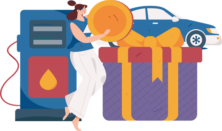 Petrol Station  Illustration