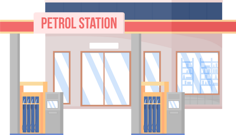 Petrol station  Illustration