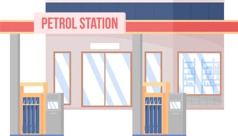 Petrol station  Illustration