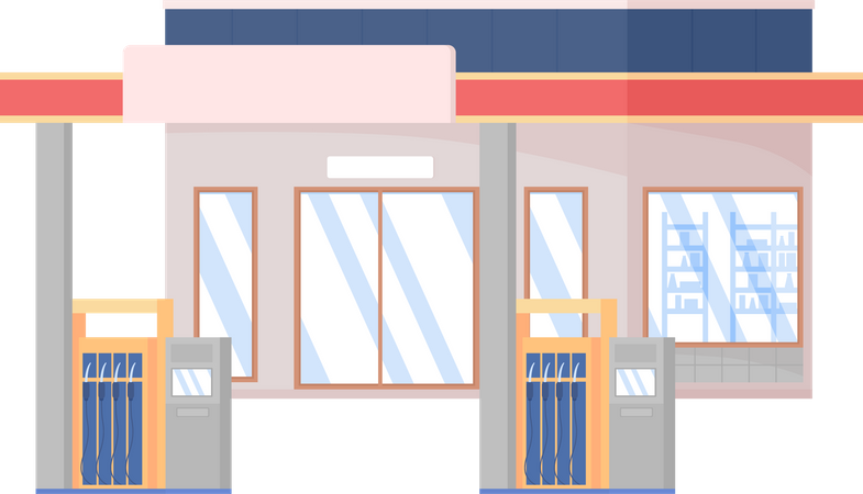 Petrol station  Illustration